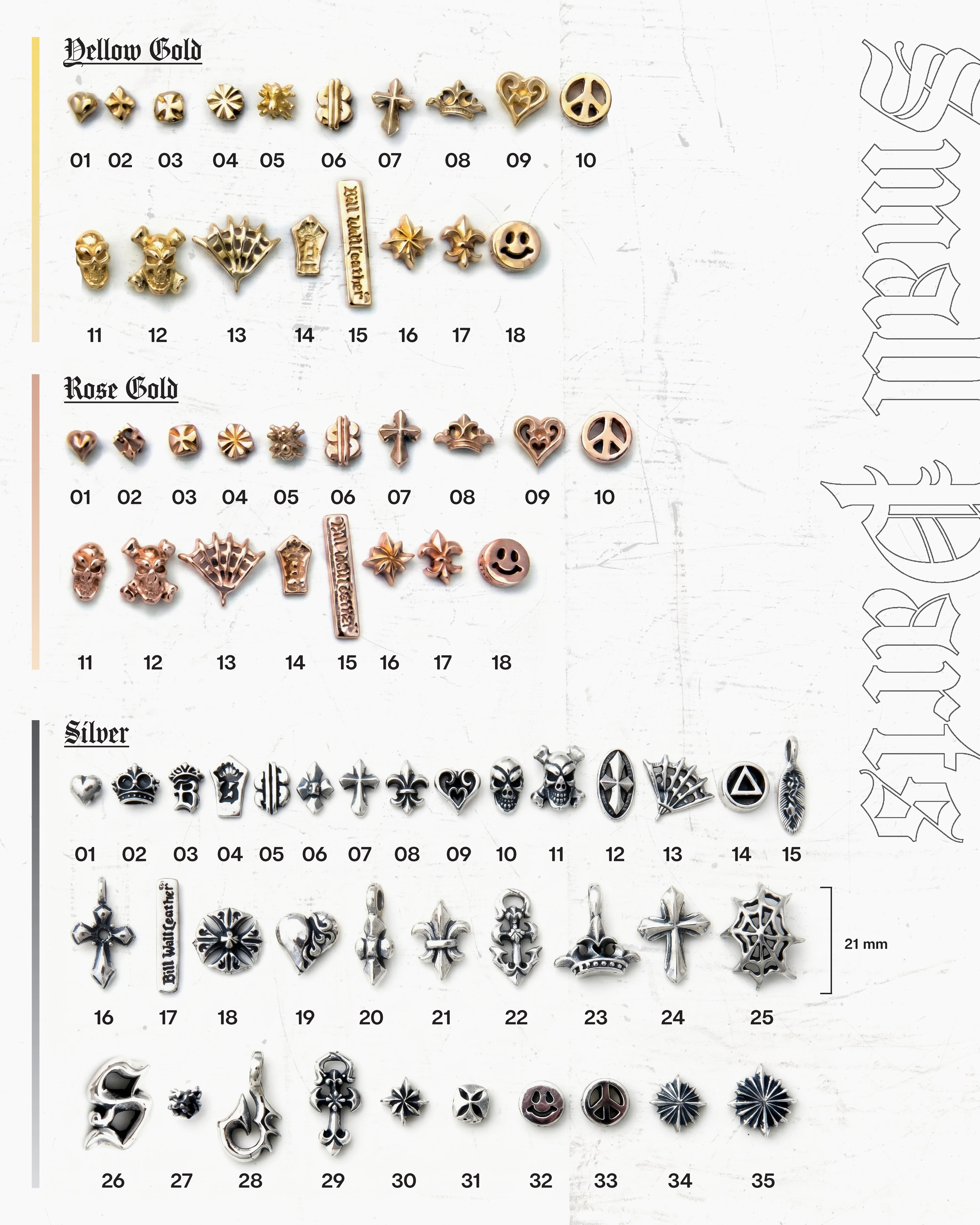 2002 GOTHIC CROSS CHARM - C322